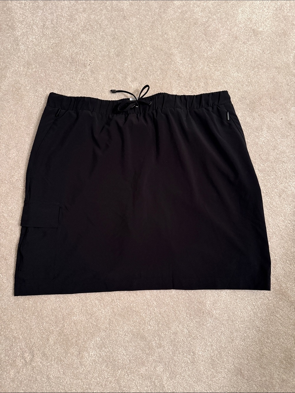 Chico’s Black Drawstring Utility Skort